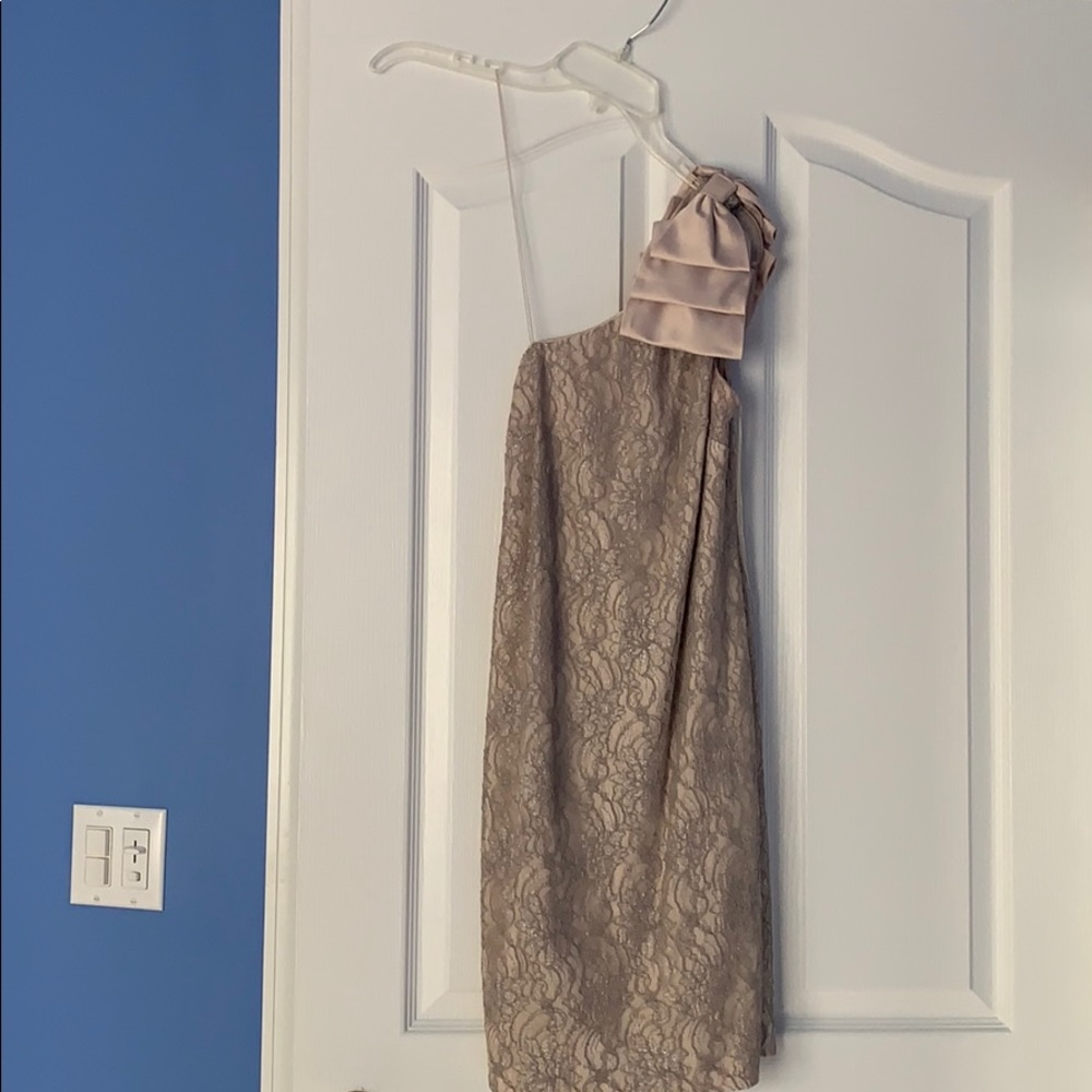Aqua One shoulder dress